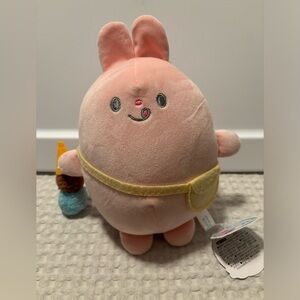Round 1 Gokigen Odekake Meigurumi Pink‎ Ice Cream Bunny 7” Plush Cartoon Kawaii